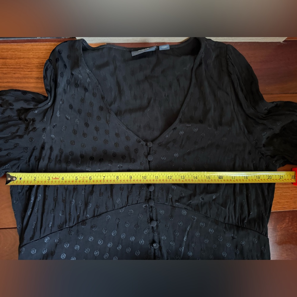 Maeve Black Midi Dress with Button Front - Picture 8 of 8